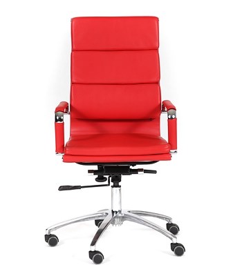 Компьютерное кресло CHAIRMAN 750 экокожа красная в Туле - изображение 1